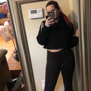 Fluffy sweater crop top